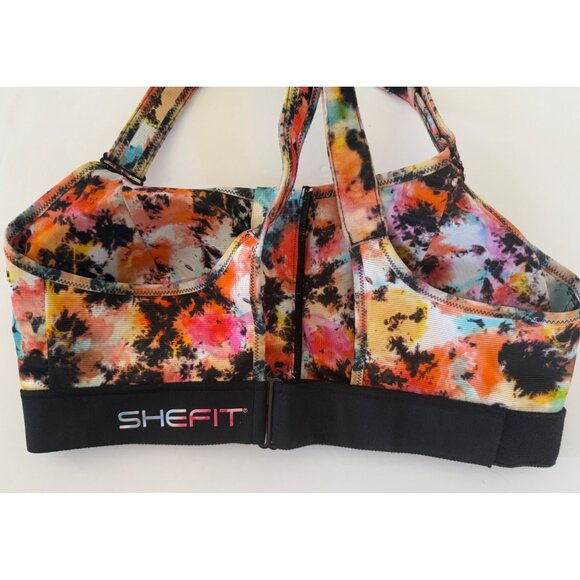 Shefit 3Luxe Womens 3XL Adjustable Sports Bra Front-Zip Medium Impact NWOT Bold - Picture 8 of 12